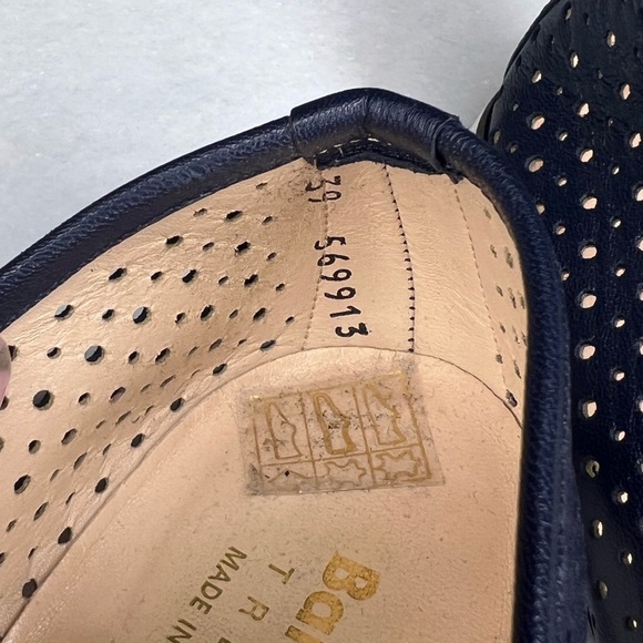 BALDININI WOMENS LEATHER NAVY BLUE FLATS SZ EU 39 - Picture 6 of 7
